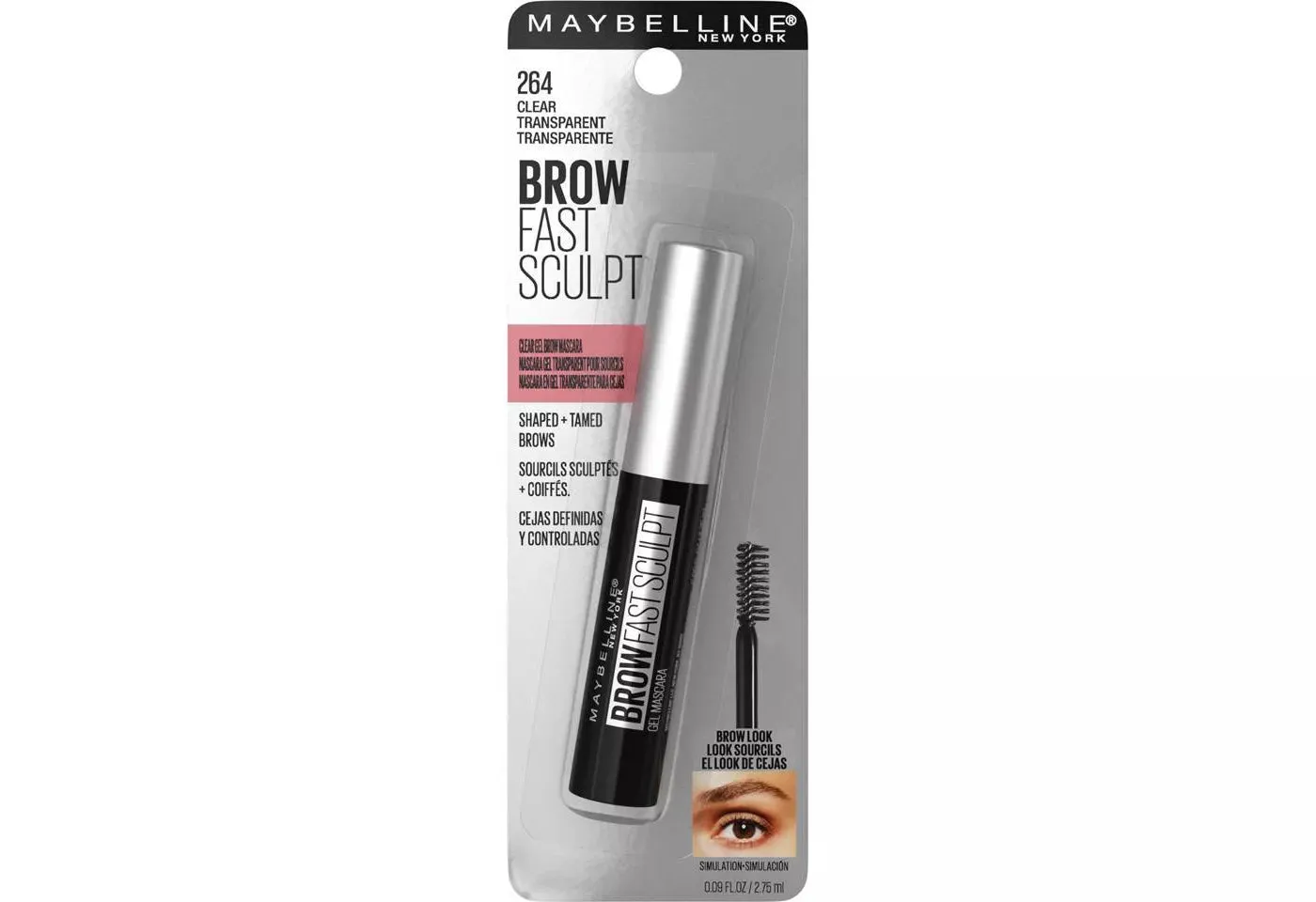 MAYBELLINE - Brow Fast Sculpt Eyebrow Gel Mascara Clear 264 - 0.09 oz (2.75 ml)