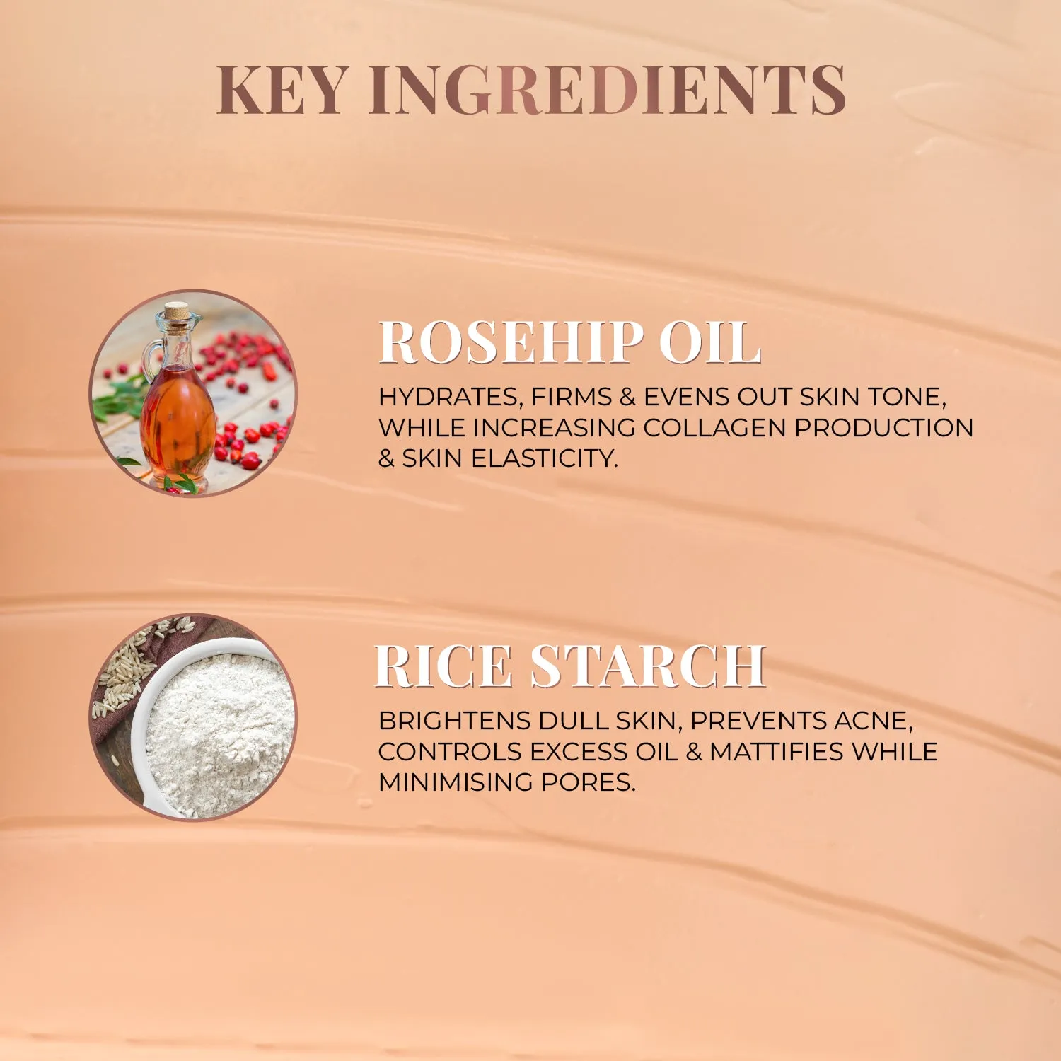 Serum Foundation Dewy Finish SPF30  Tube with Rosehip and Rice Starch